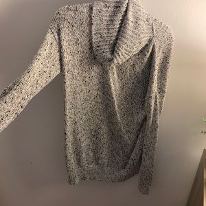 Black and white turtleneck